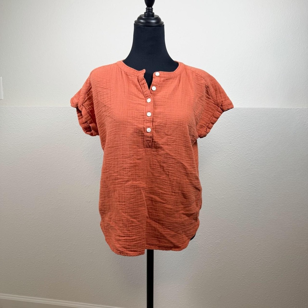 Quince Organic Cotton Gauze Top — Size XS